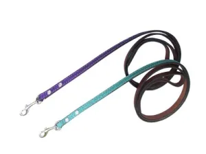 Glitter Overlay Leather Dog Leash
