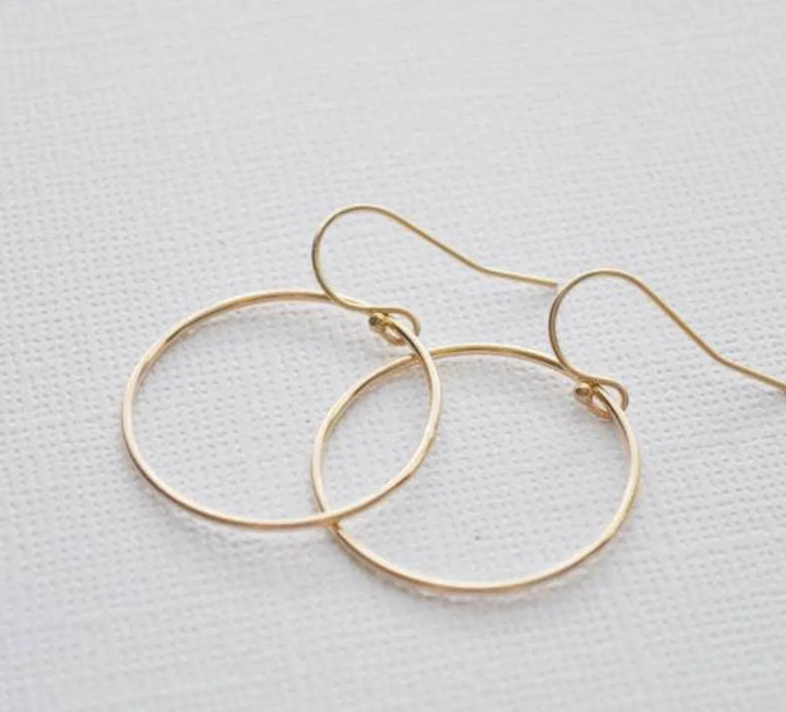 Gold Circle Earrings