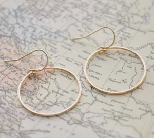 Gold Circle Earrings