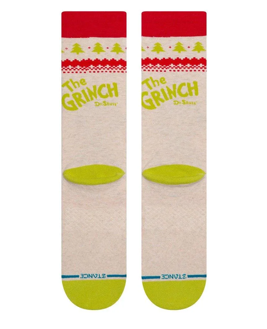 Grinch Sweater Crew Socks Canvas