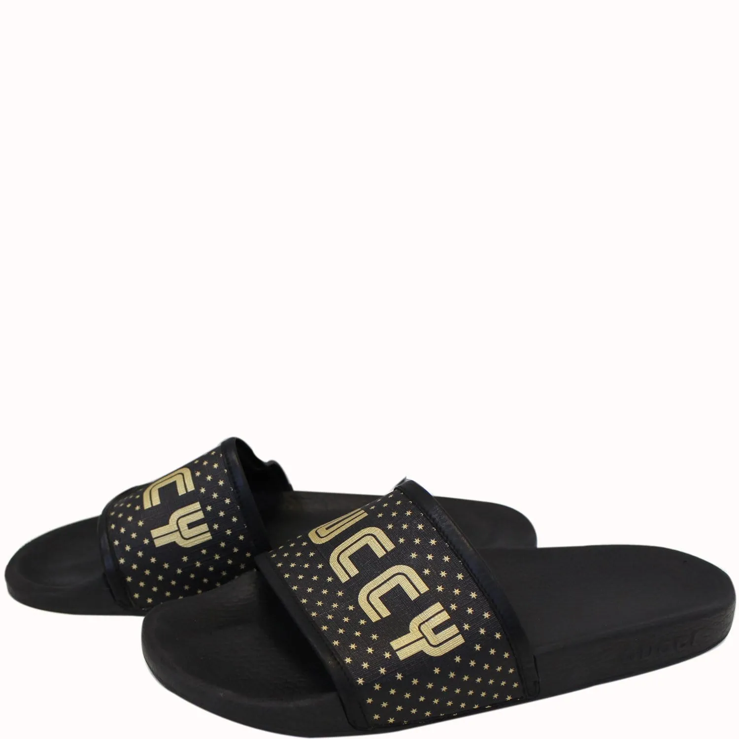 GUCCI Black Supreme Canvas Slide Sandal Size 11 519982 - Last Call