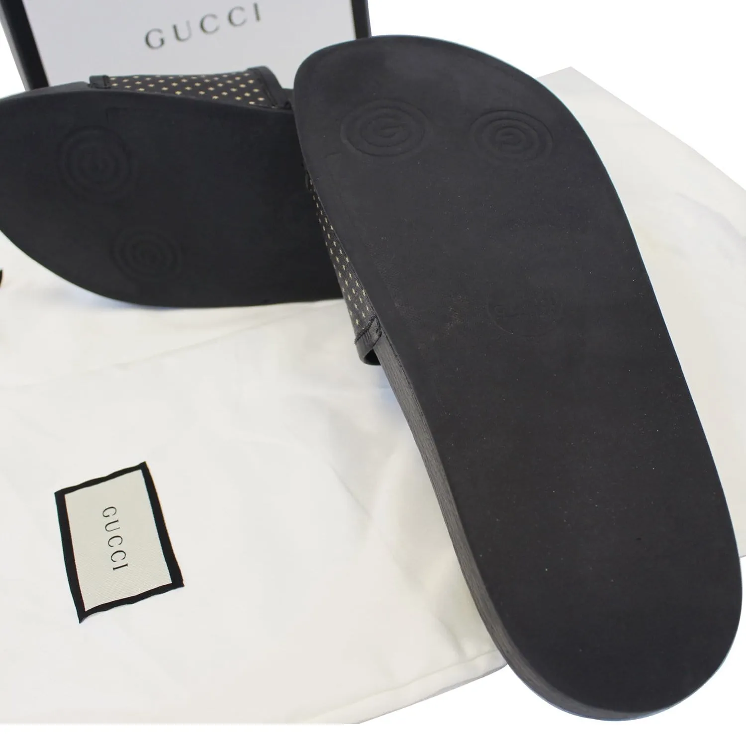 GUCCI Black Supreme Canvas Slide Sandal Size 11 519982 - Last Call