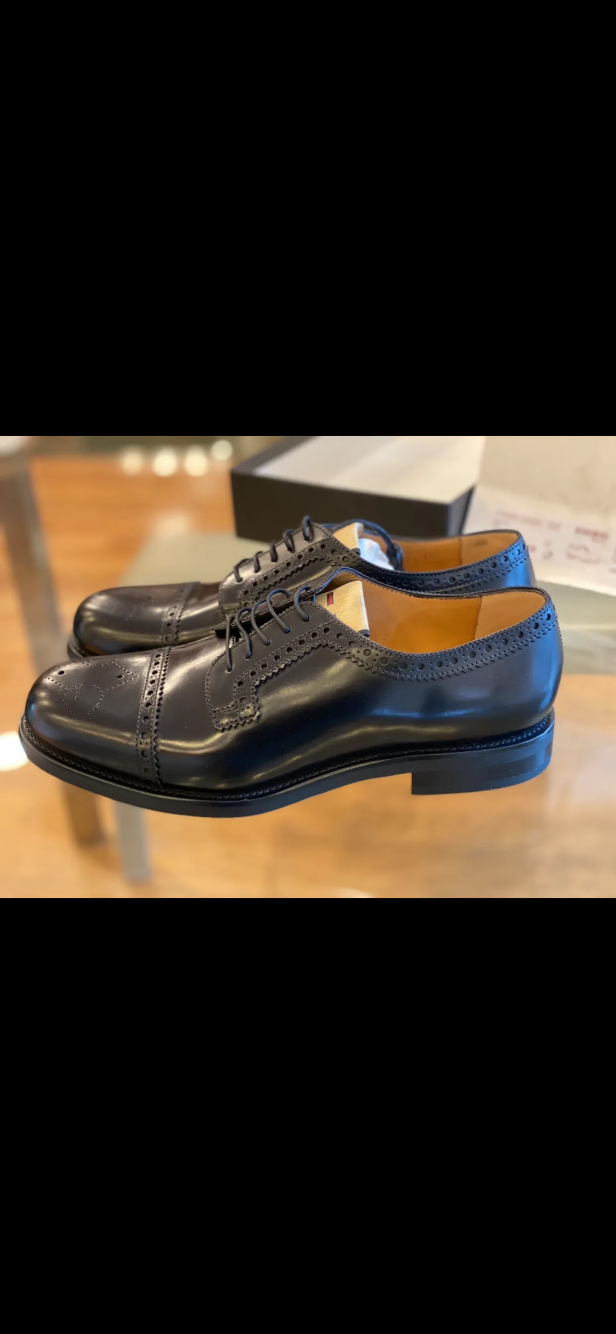 Gucci Perforated Leather Brogues Men's Shoes