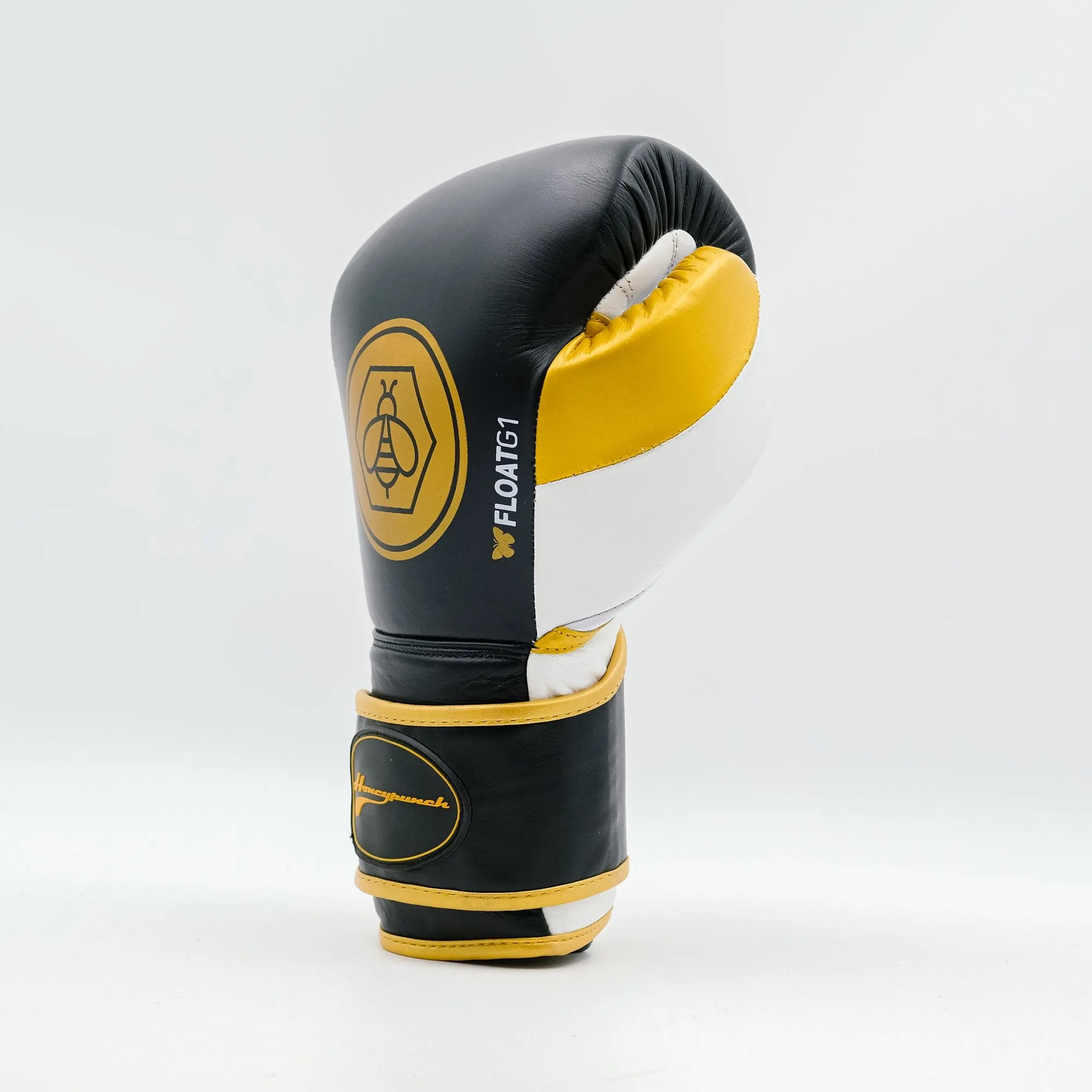 Honey Punch Pro Spar Boxing Glove Black / Gold / White