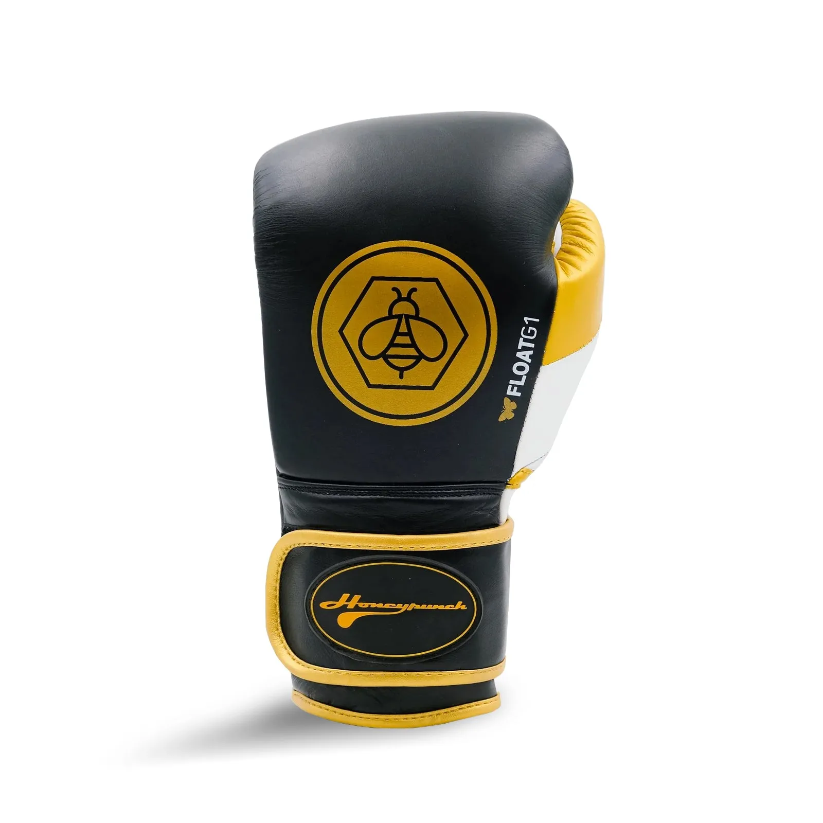 Honey Punch Pro Spar Boxing Glove Black / Gold / White