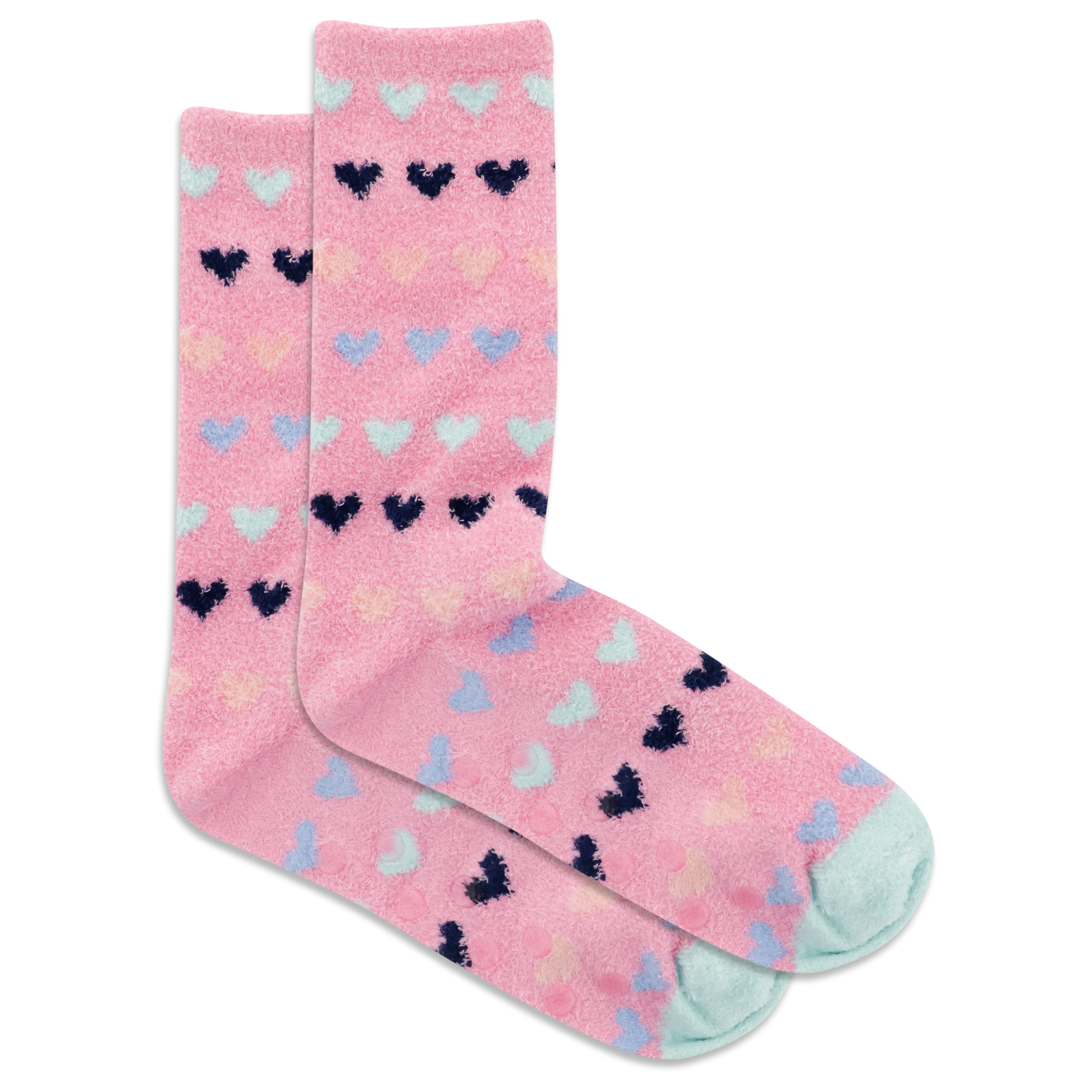 HOTSOX Women's Hearts Non-Skid Slipper Socks