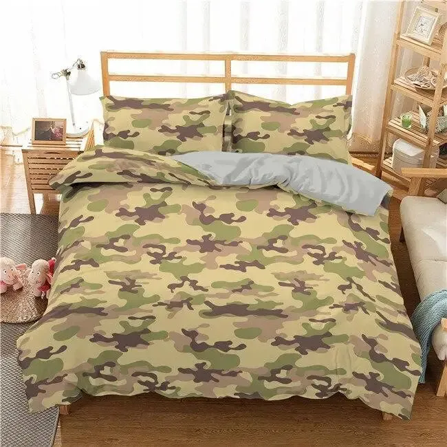 Housse de couette 220x240 ado militaire