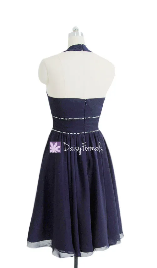 Hunter Green V-neckline Bridesmaid Dress Green Evening Dress Formal Dress(BM906)