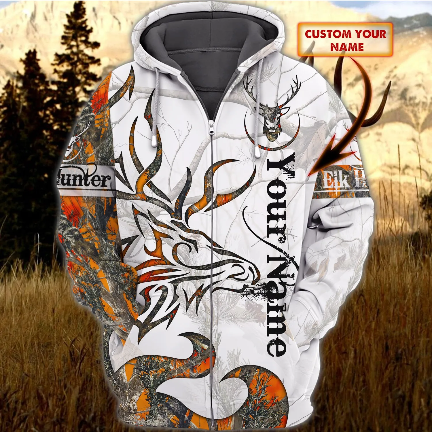 Hunting - Personalized Name 3D Zipper hoodie 108 - Mitru