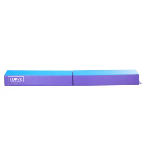 I Love Gymnastics Foldable Balance Beam | Purple & Blue