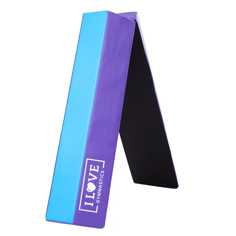 I Love Gymnastics Foldable Balance Beam | Purple & Blue