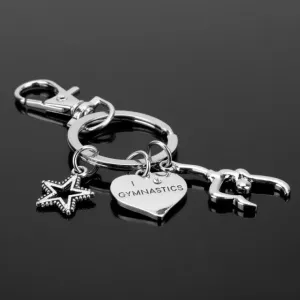 I Love Gymnastics Key Ring