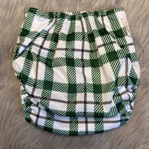 IN-STOCK Forever My Babies Cloth Diaper - Green Plaid