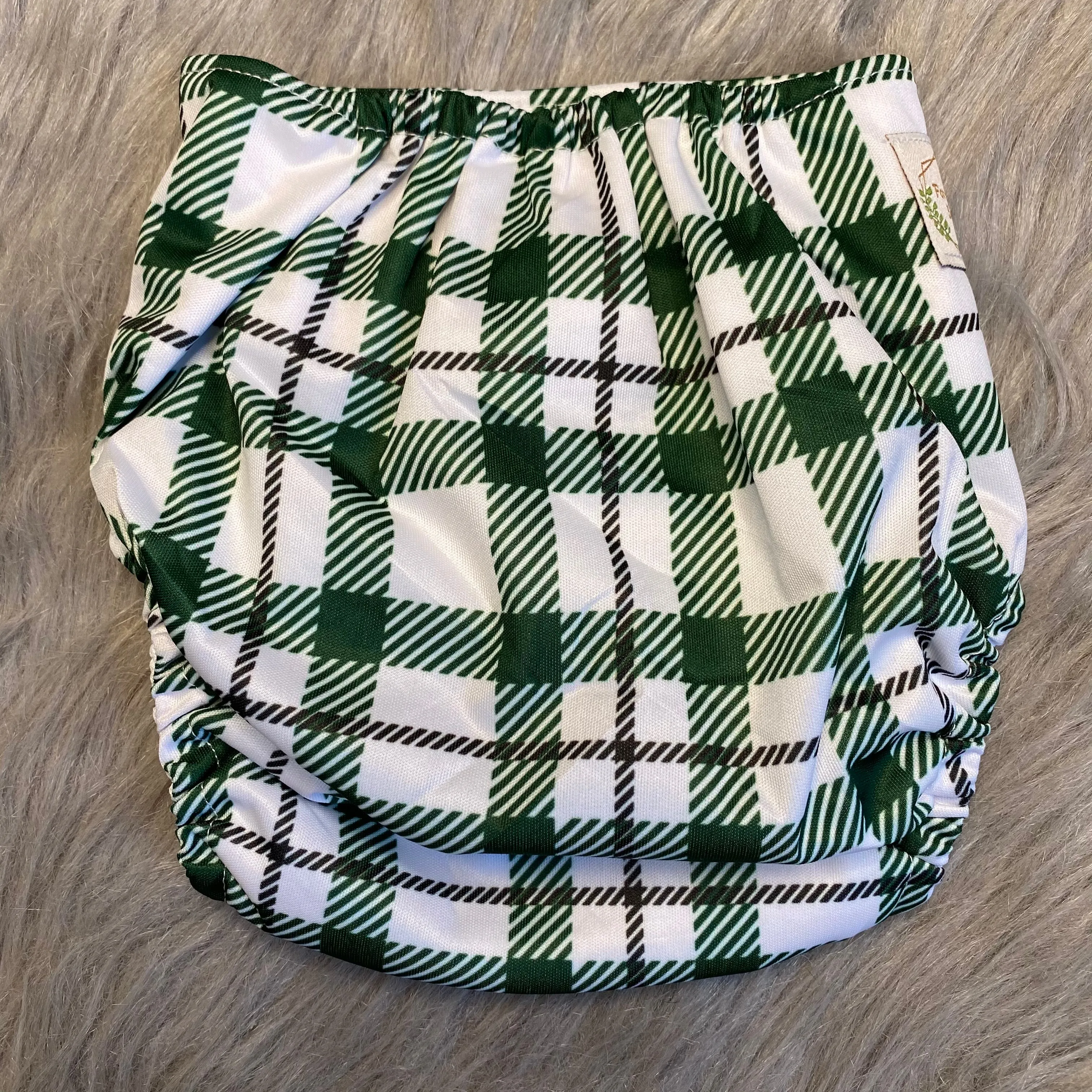 IN-STOCK Forever My Babies Cloth Diaper - Green Plaid