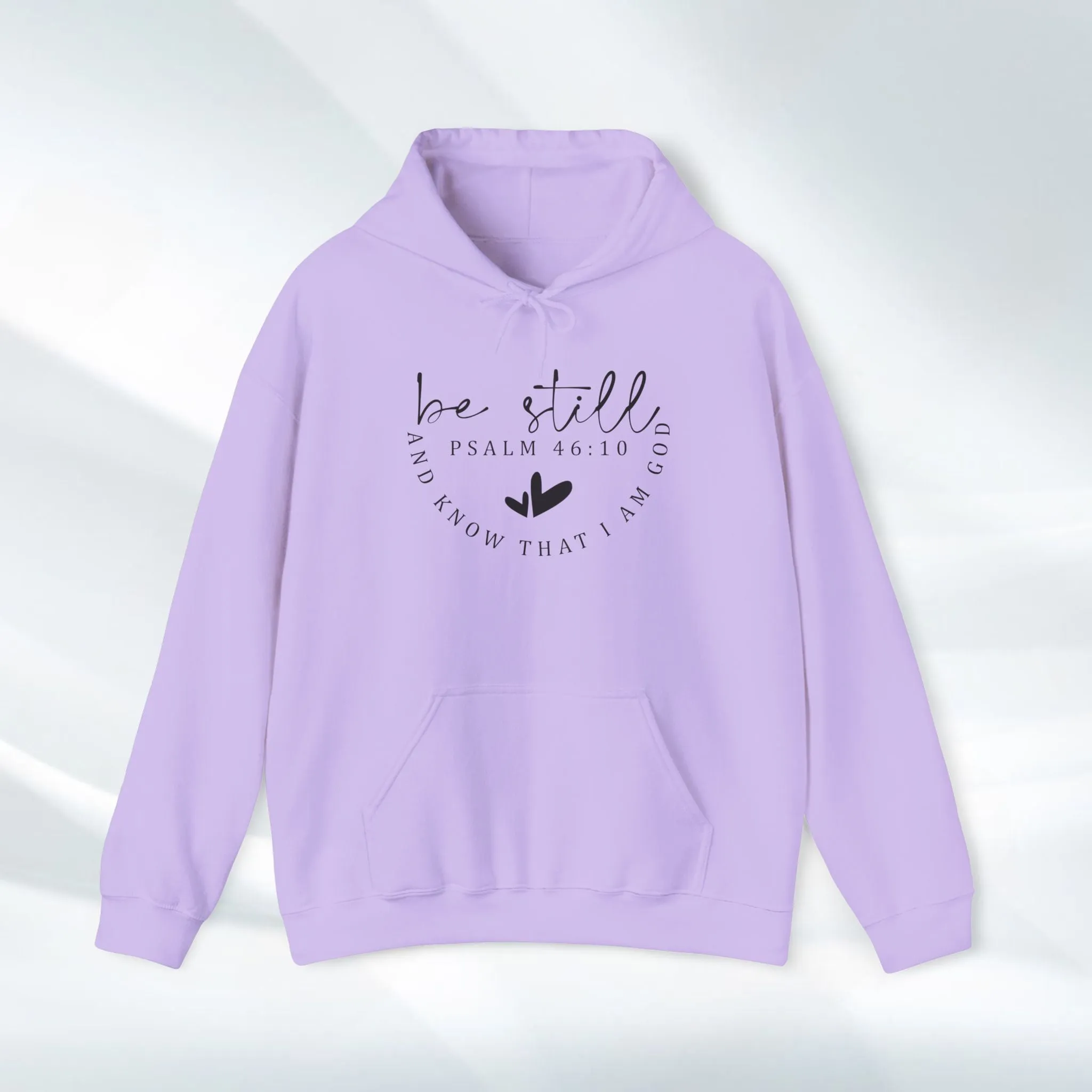 Inspirational Hoodie - Be Still Psalm 46:10 Heavy Blend Sweatshirt