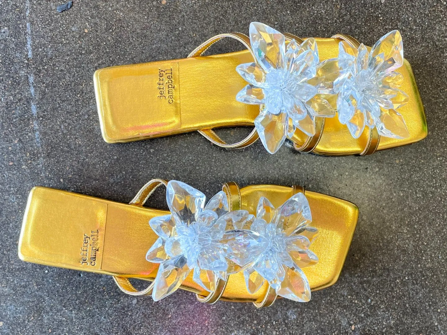 Jeffrey Campbell: Crystalize Gold Clear