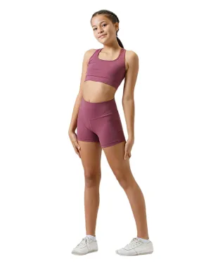 Kids Racer Crop - Merlot