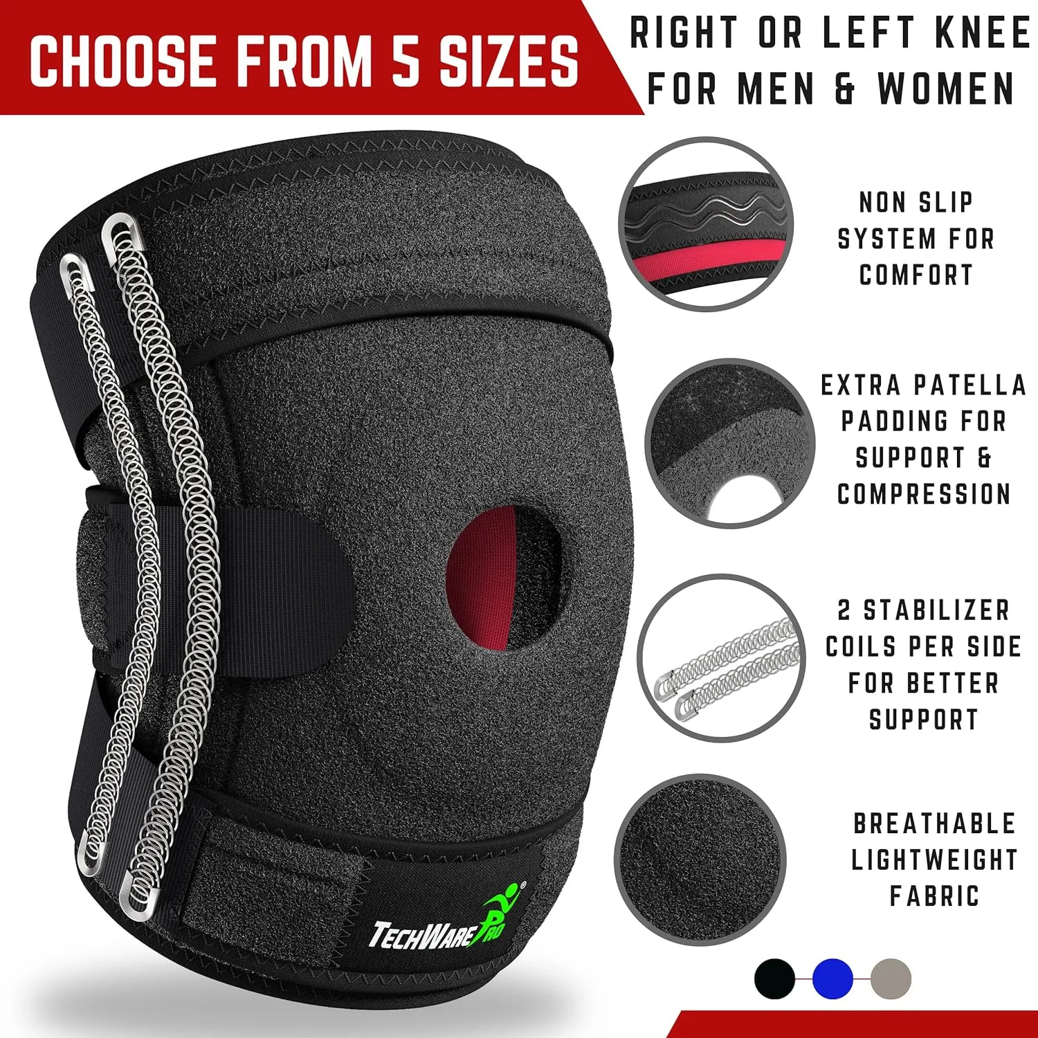 Knee Brace Support - Knee Braces for Knee Pain