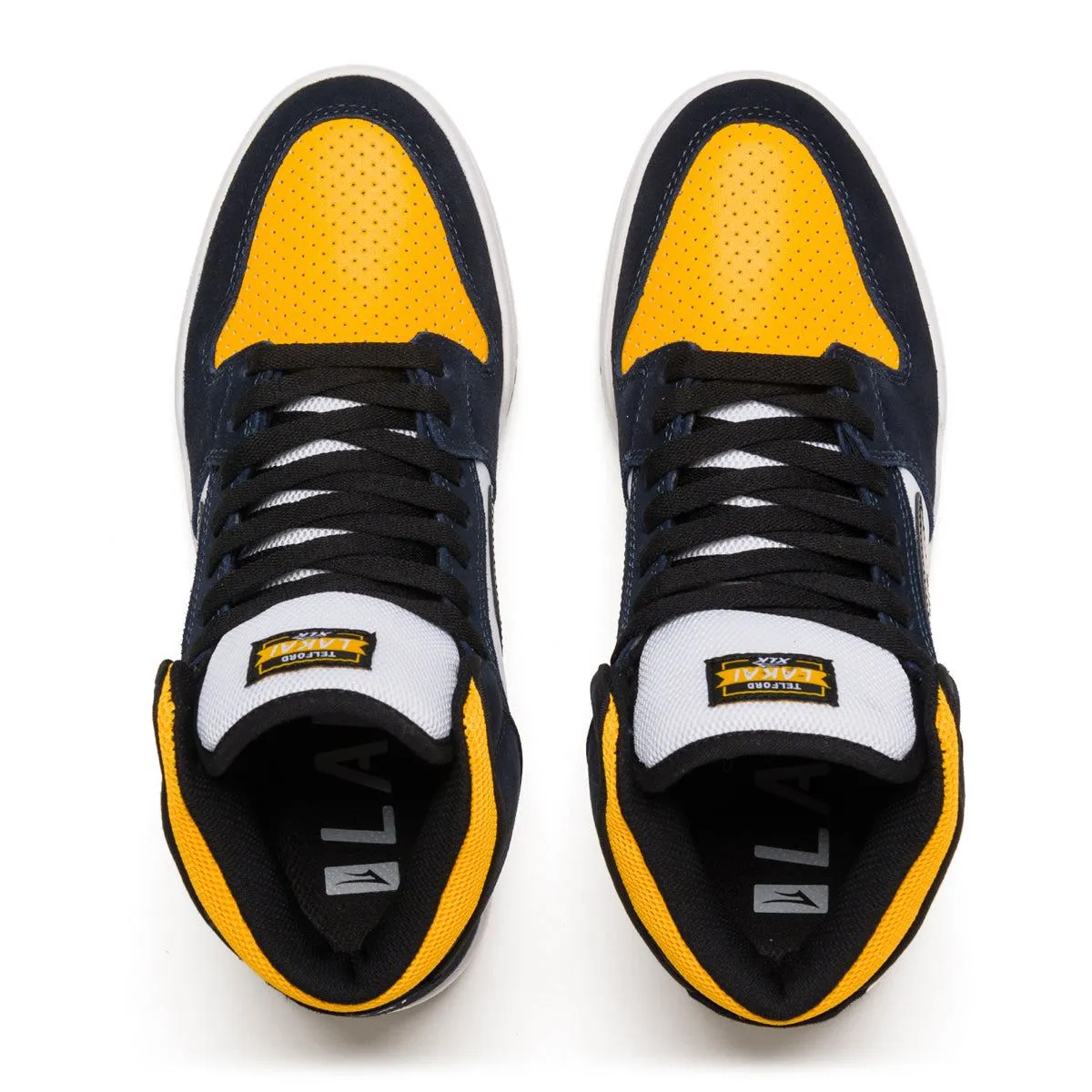 Lakai Telford Skate Shoes - Navy / Yellow