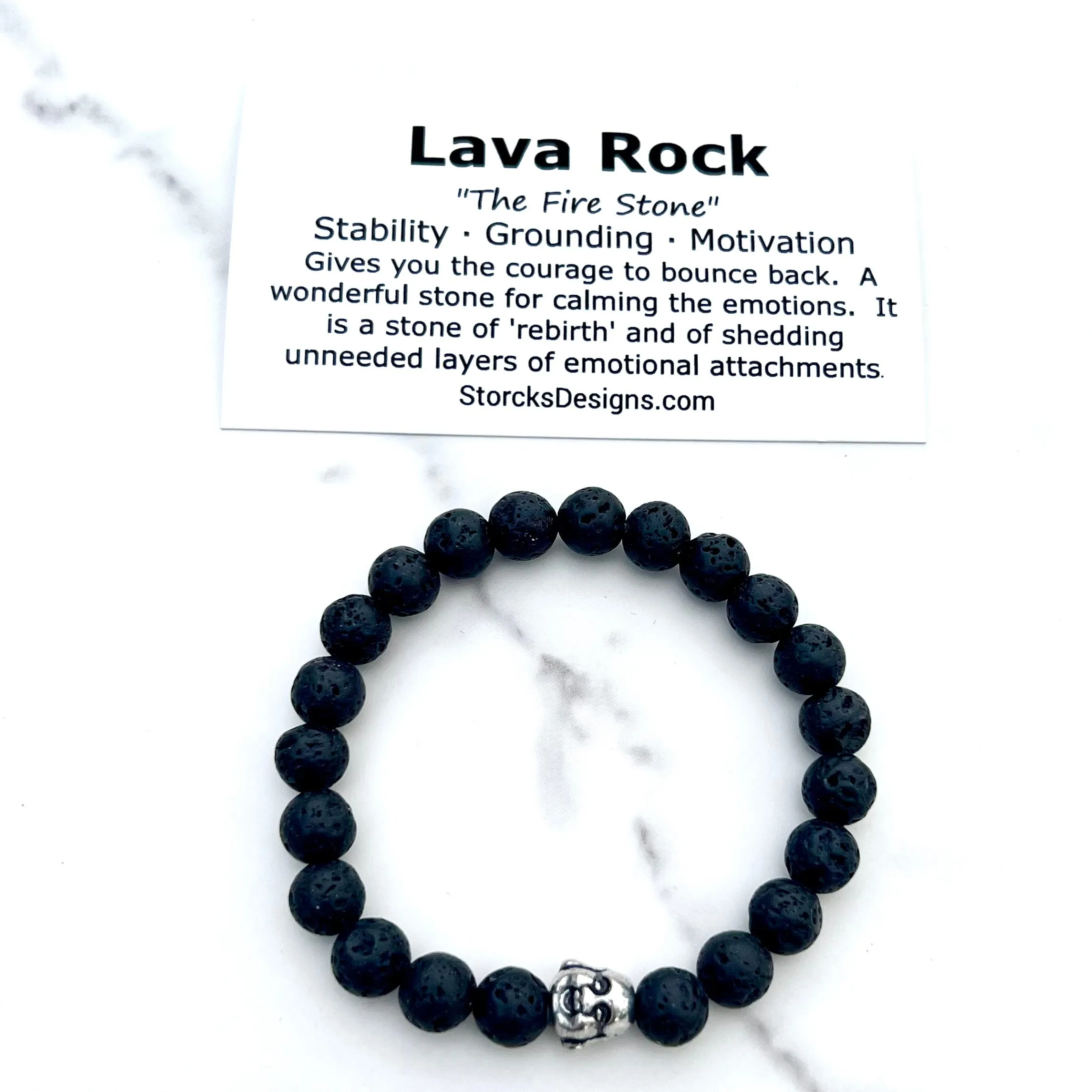 Lava Rock 8mm Stone Diffuser Beaded Bracelet