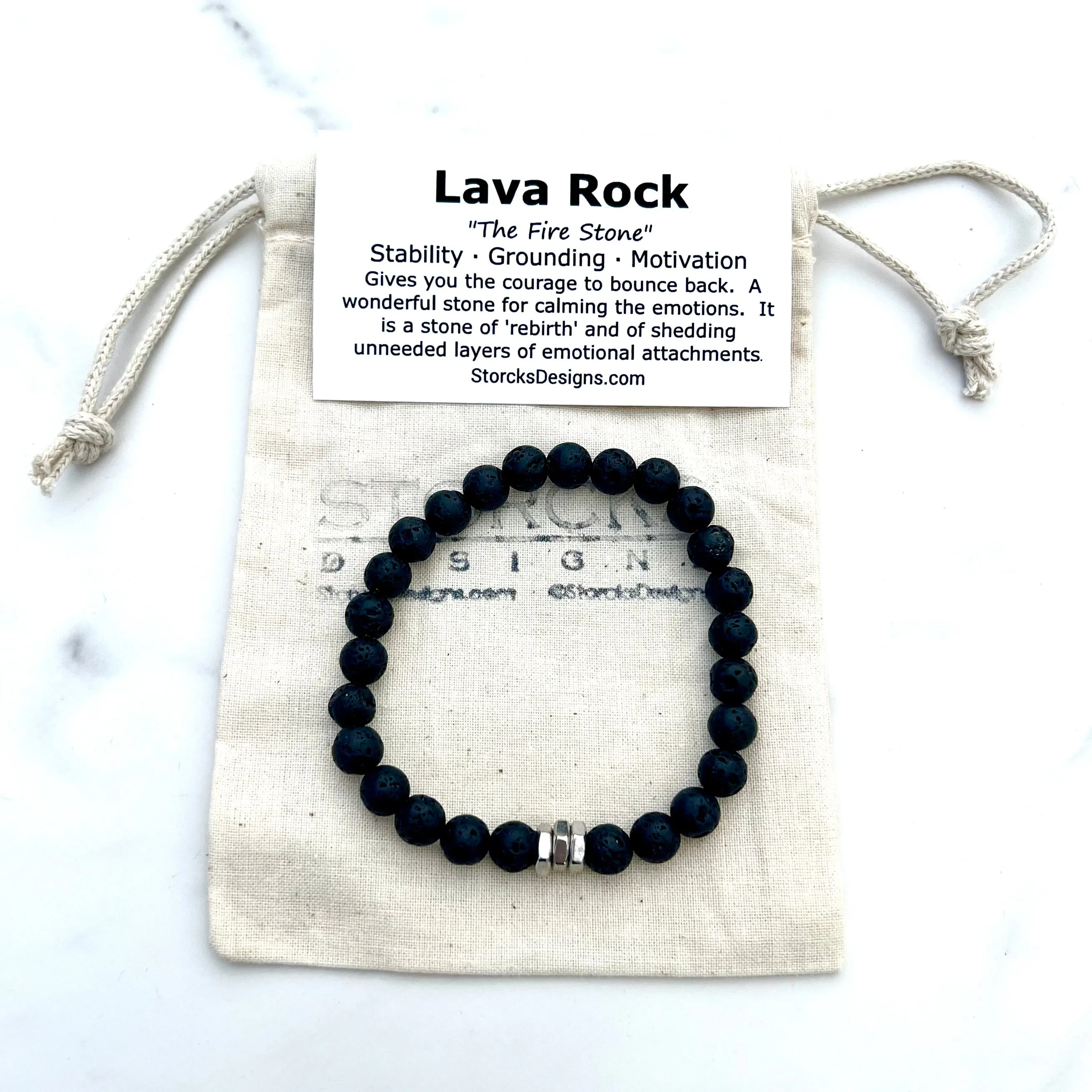 Lava Rock 8mm Stone Diffuser Beaded Bracelet