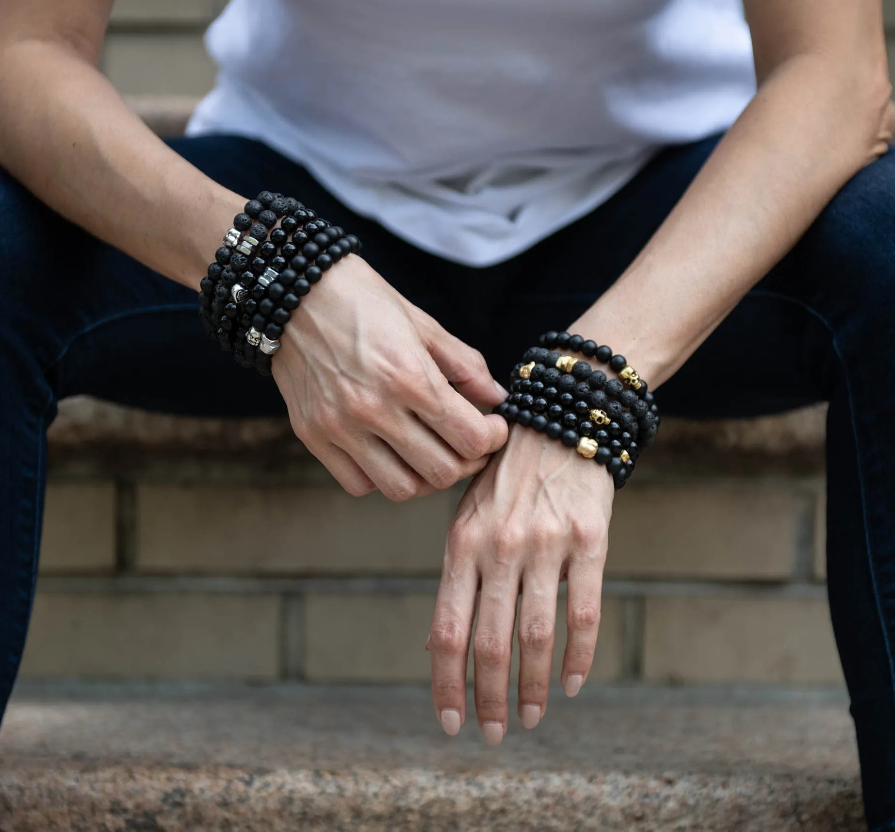 Lava Rock 8mm Stone Diffuser Beaded Bracelet