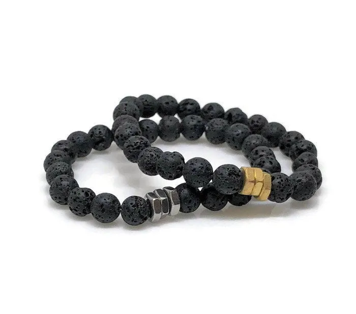 Lava Rock 8mm Stone Diffuser Beaded Bracelet