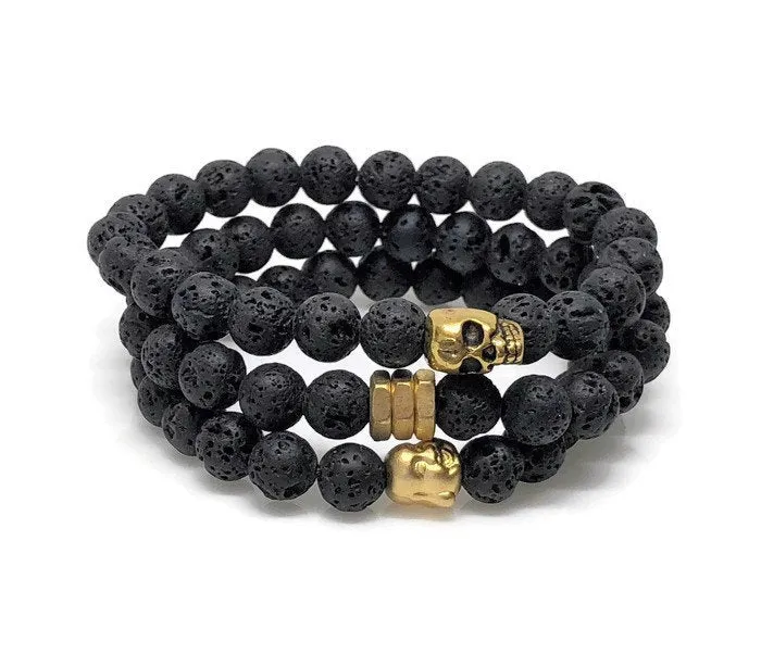 Lava Rock 8mm Stone Diffuser Beaded Bracelet