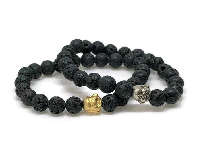Lava Rock 8mm Stone Diffuser Beaded Bracelet