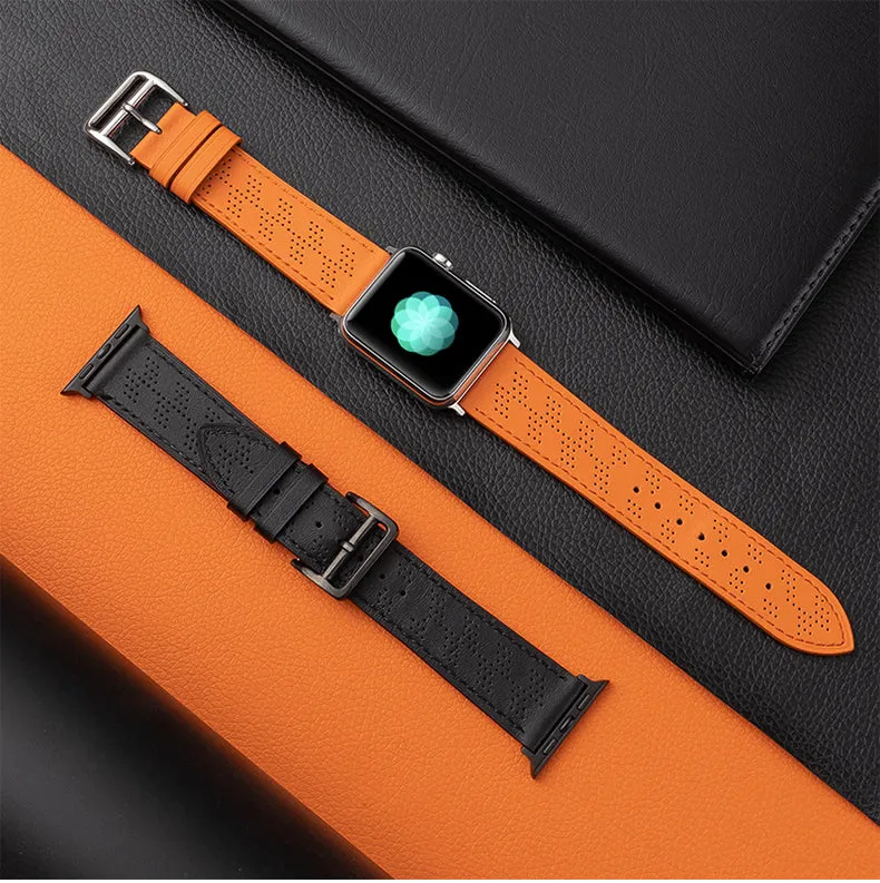 Leather Band for Apple Watch with Dotted Pattern