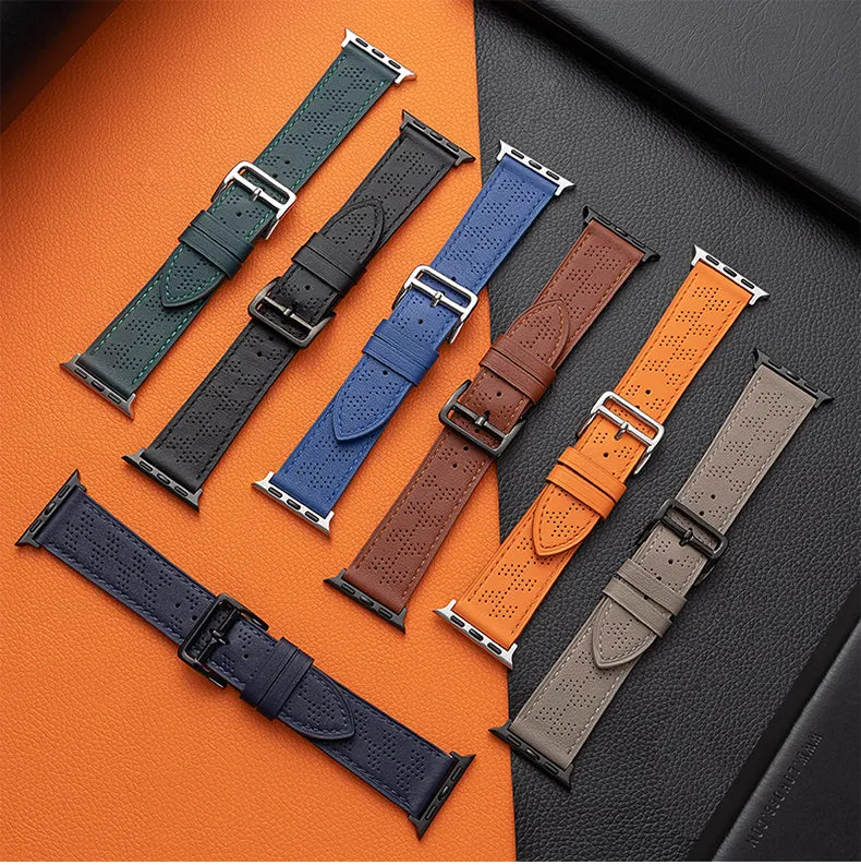 Leather Band for Apple Watch with Dotted Pattern