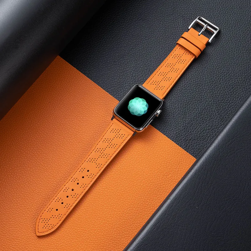 Leather Band for Apple Watch with Dotted Pattern