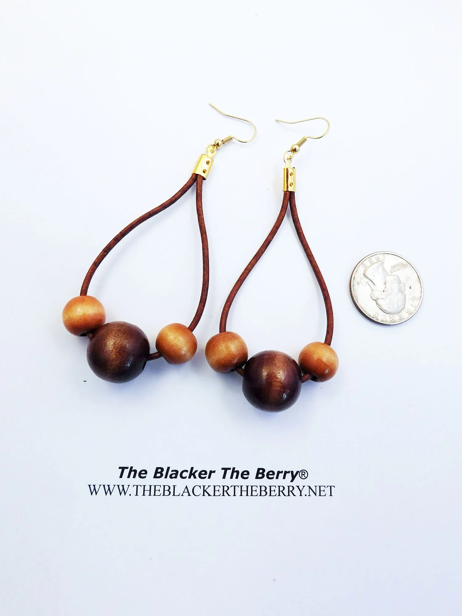 Leather Earrings Beaded Wooden Jewelry Women The Blacker The Berry®
