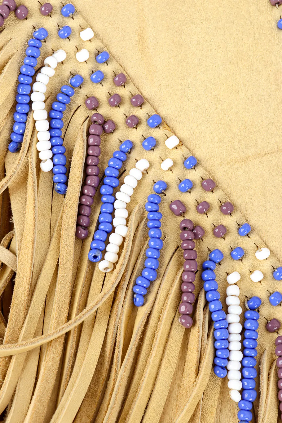 Leather Fringe Beaded Vest