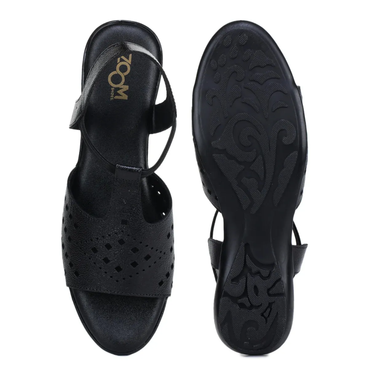 Leather Sandals For Women L 648 – Thong Style with Brogue Detailing