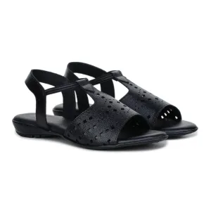 Leather Sandals For Women L 648 – Thong Style with Brogue Detailing