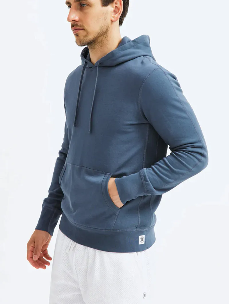Light weight Terry Pullover Hoodie Washed Blue