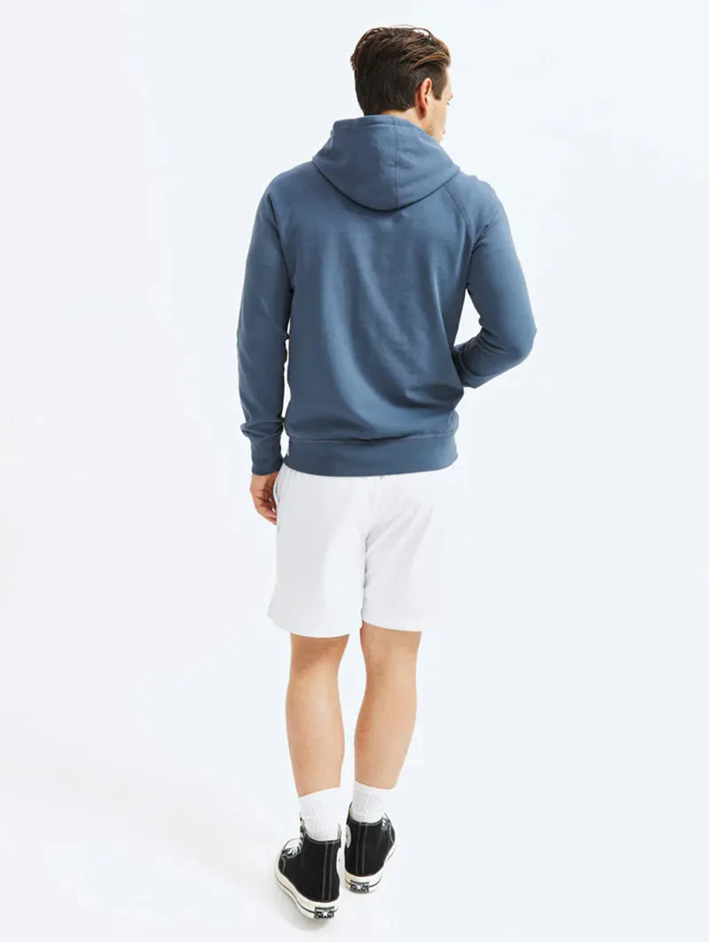 Light weight Terry Pullover Hoodie Washed Blue