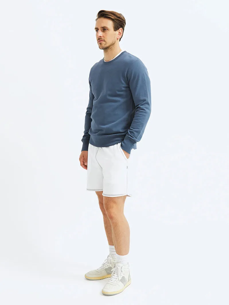 Lightweight Terry Crewneck Washed Blue