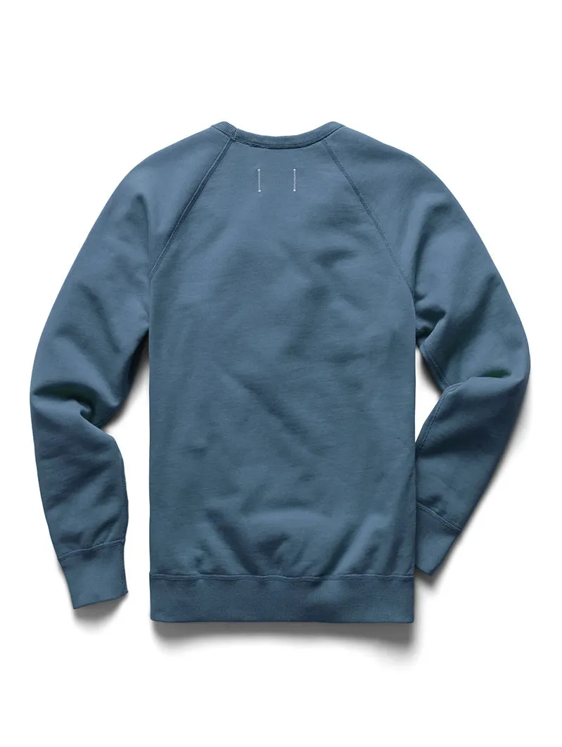 Lightweight Terry Crewneck Washed Blue