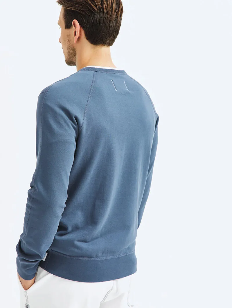 Lightweight Terry Crewneck Washed Blue