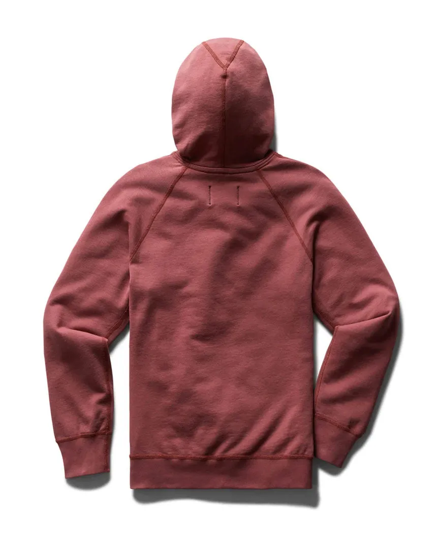 Lightweight Terry Full Zip Hoodie Russet