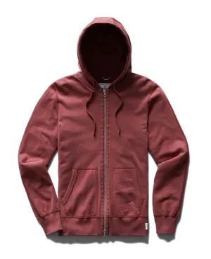 Lightweight Terry Full Zip Hoodie Russet