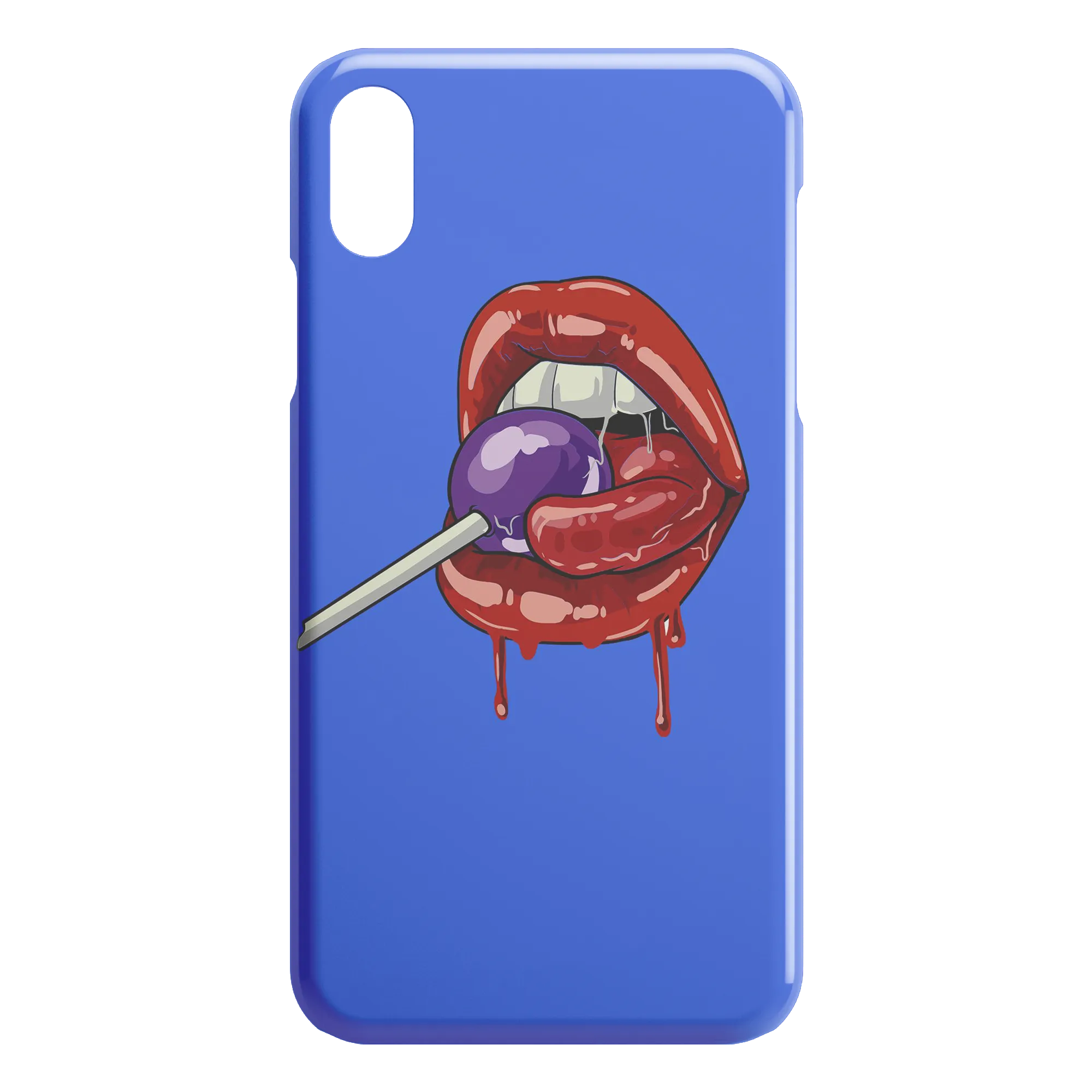 Lollipop Lips iPhone Case - Blue