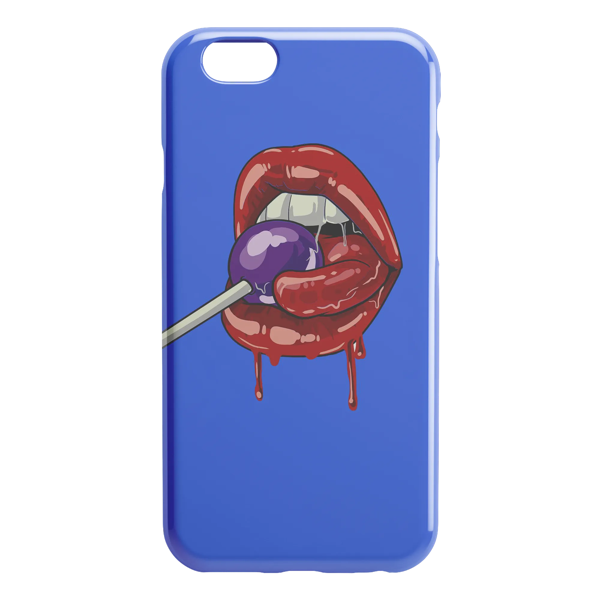 Lollipop Lips iPhone Case - Blue