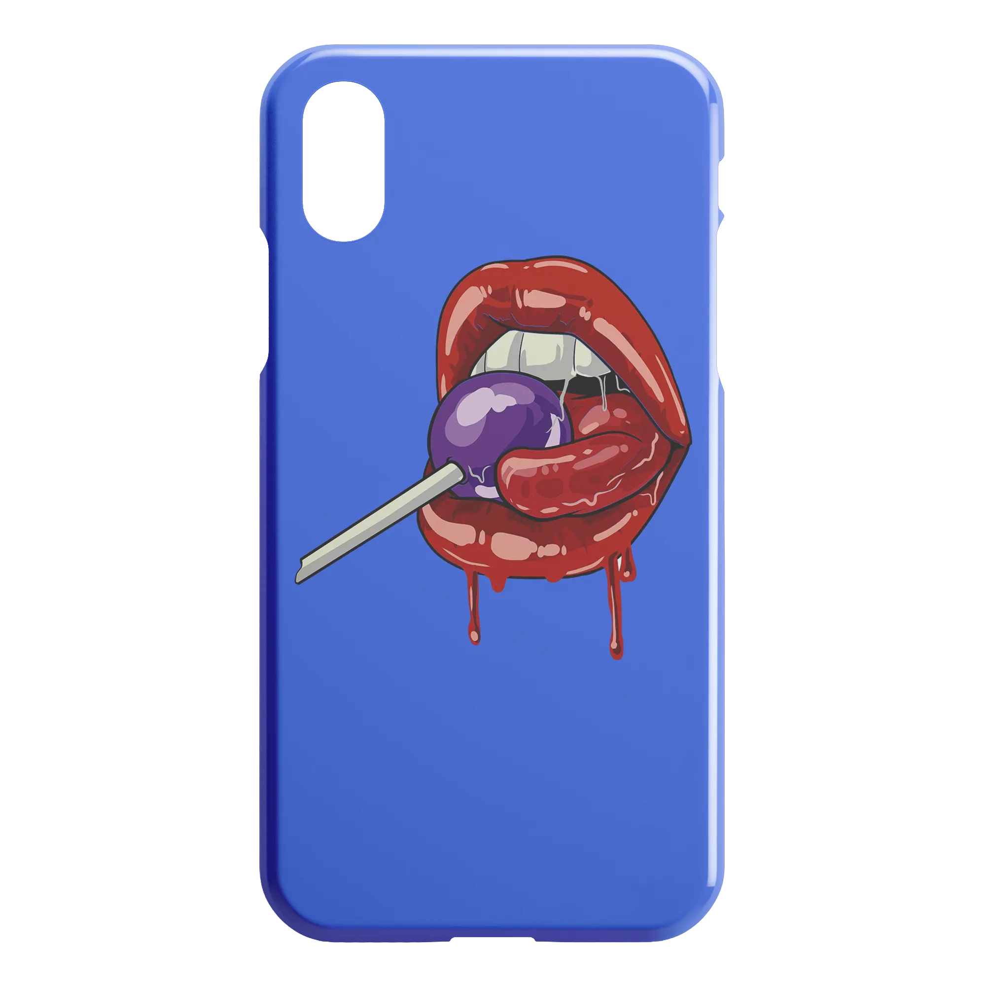 Lollipop Lips iPhone Case - Blue