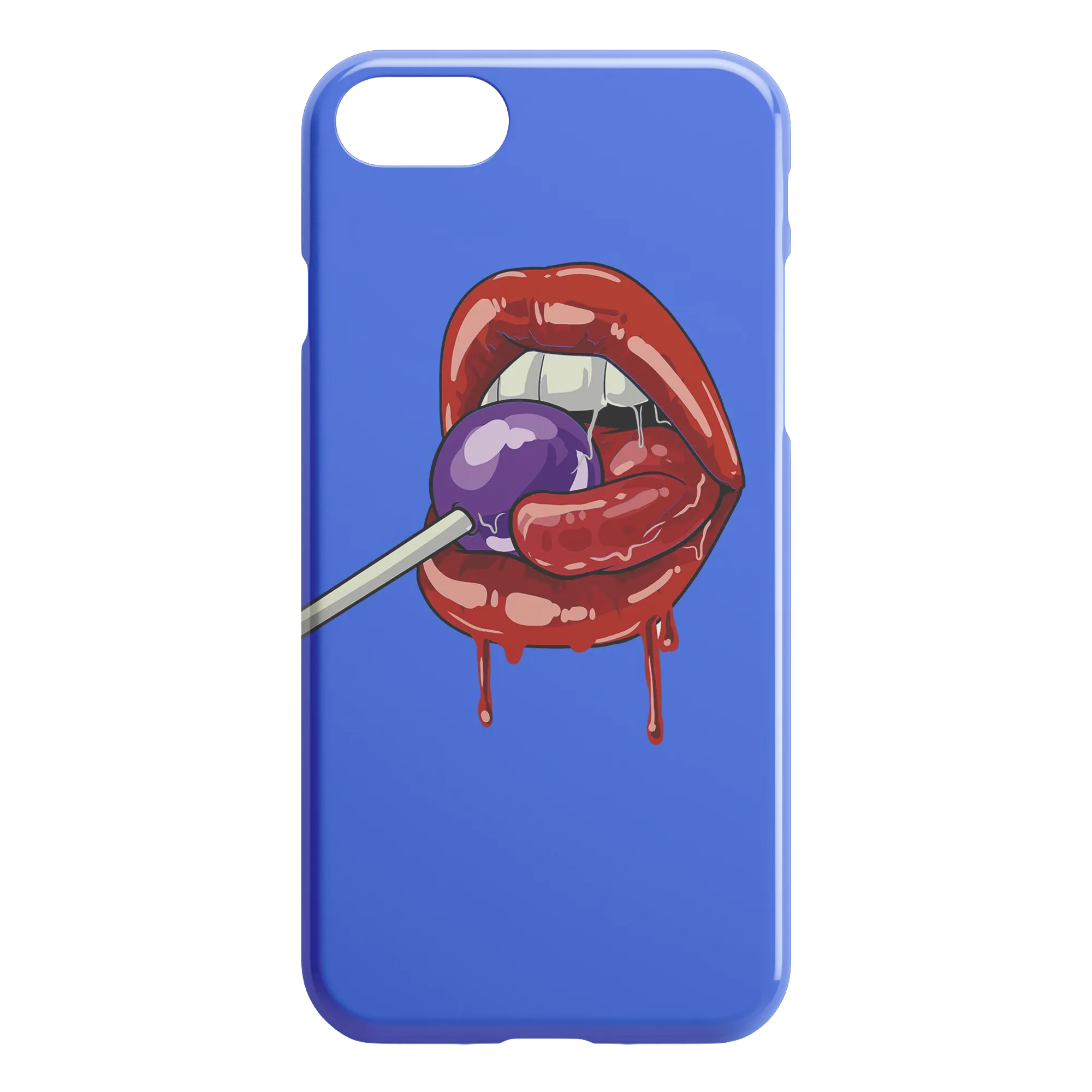 Lollipop Lips iPhone Case - Blue