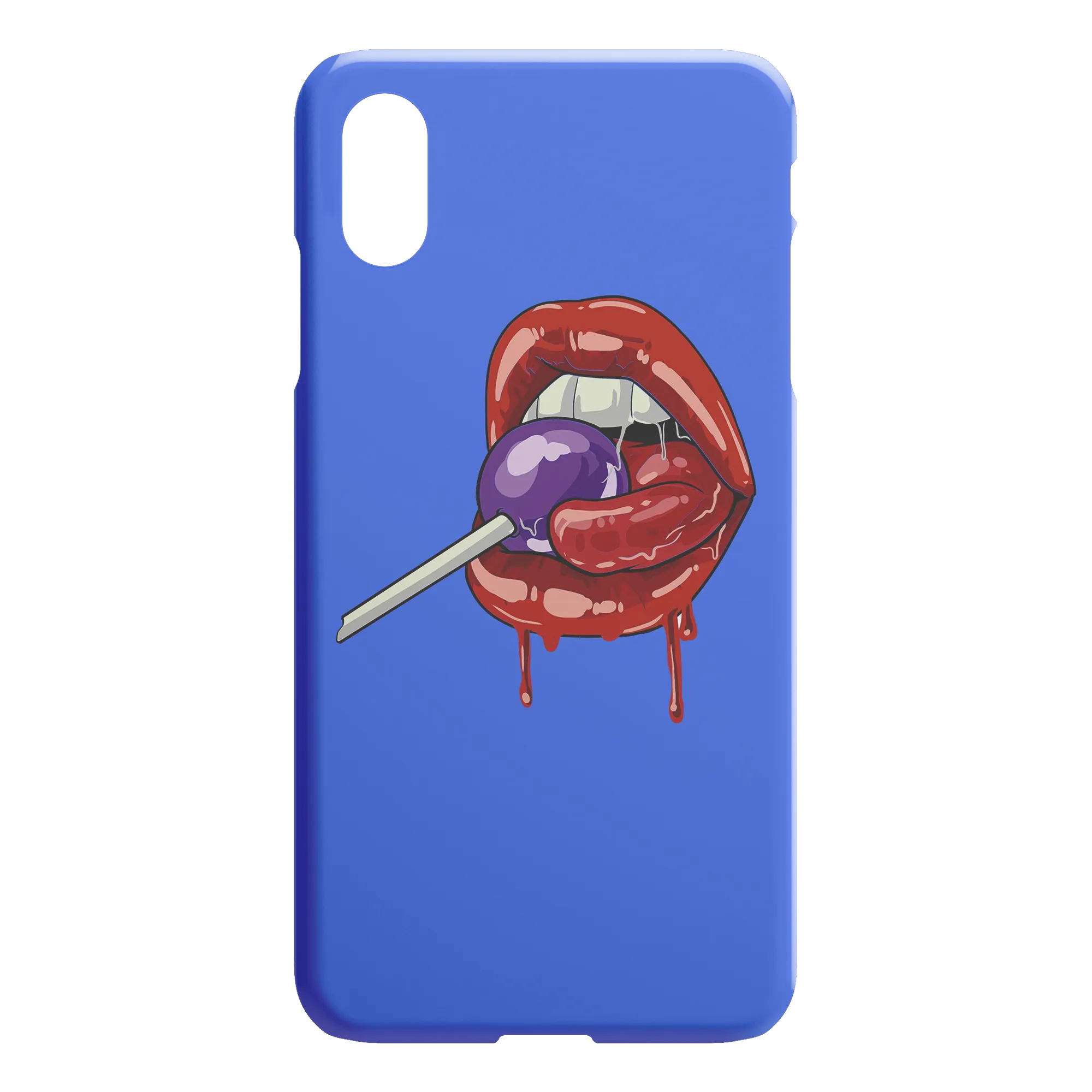 Lollipop Lips iPhone Case - Blue