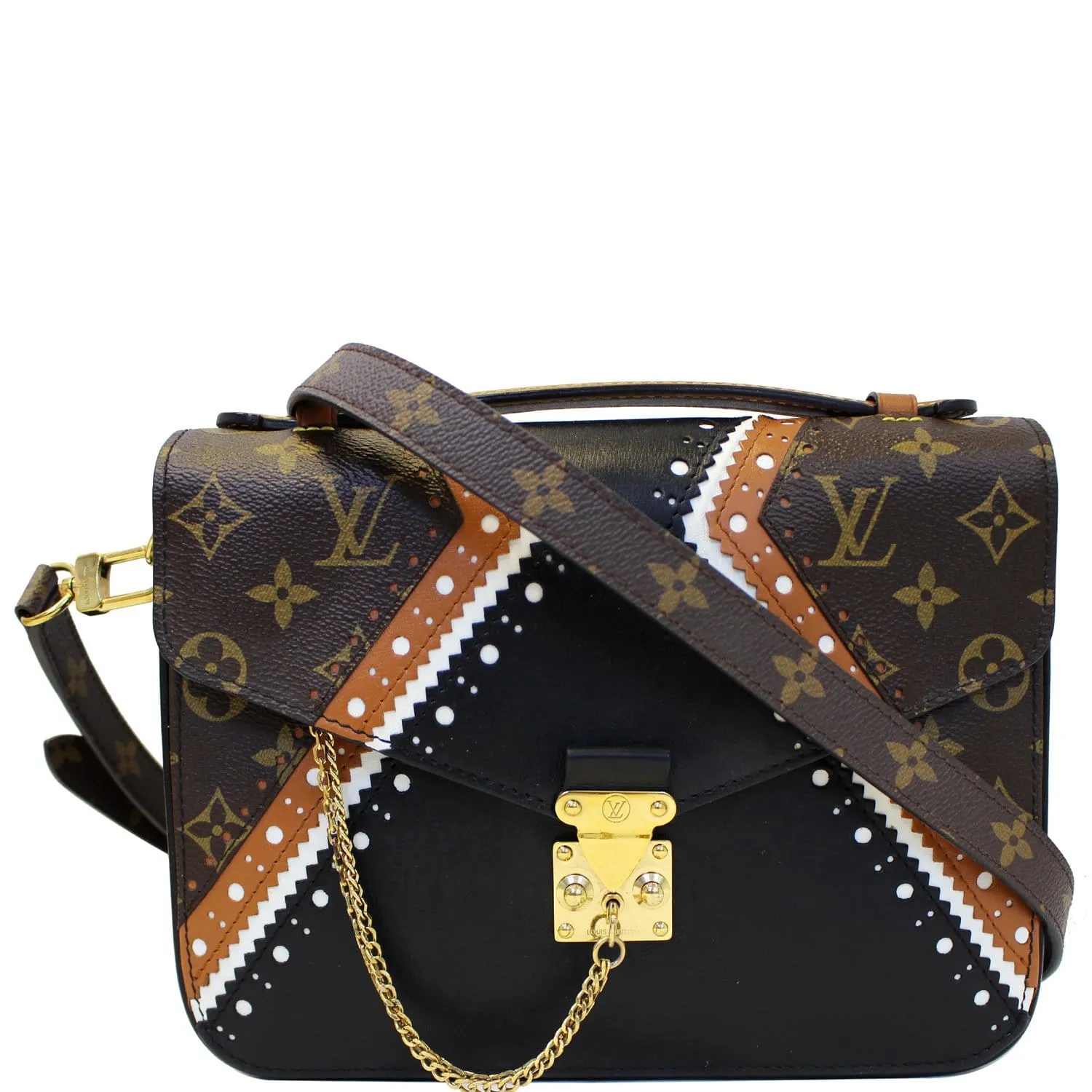 LOUIS VUITTON Metis Pochette Brogue Reverse Monogram Shoulder Bag Brown
