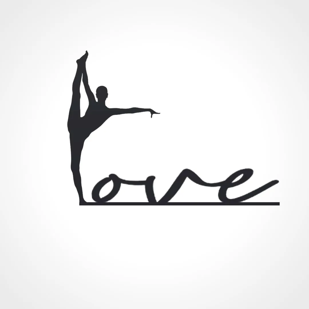 Love Gymnastics Metal Wall Art